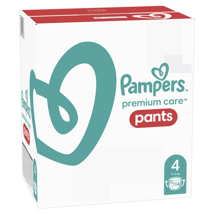 PAMPERS Premium Care Nohavičky plienkové veľ. 4 (9-15 kg) 114 ks